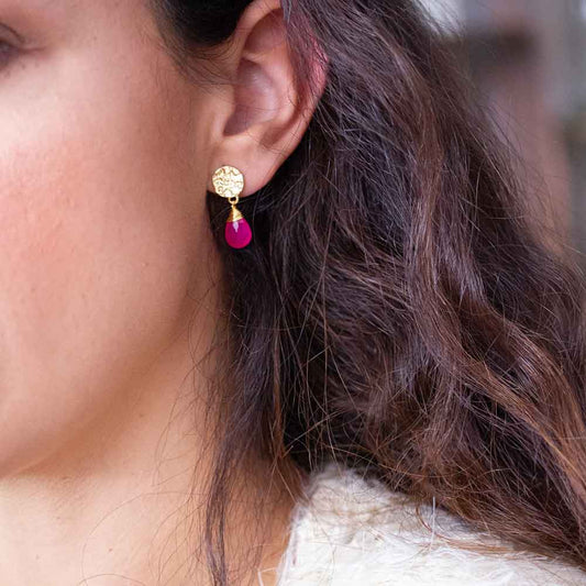 ATHENA EARRINGS - FUCHSIA