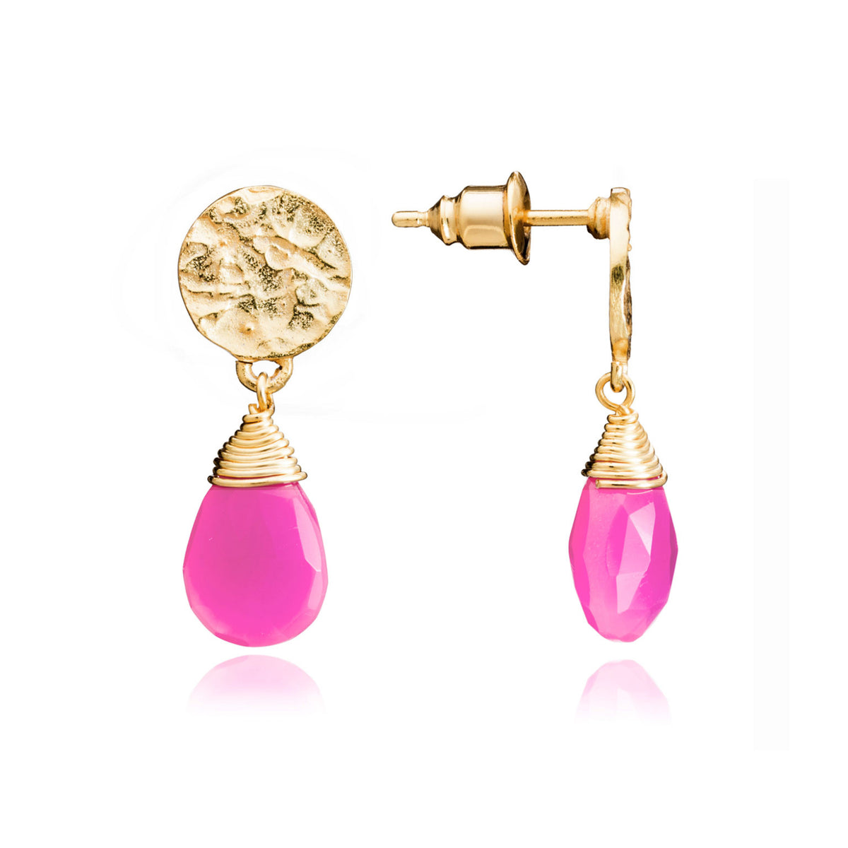 BOUCLES D'OREILLES ATHENA - FUCHSIA