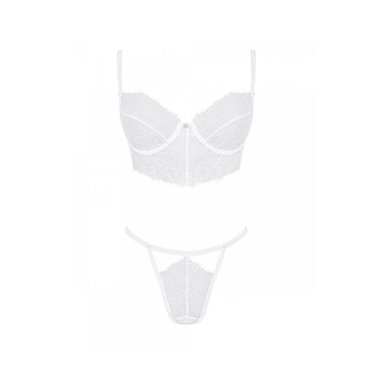 WHITE LACE LINGERIE SET - S/M