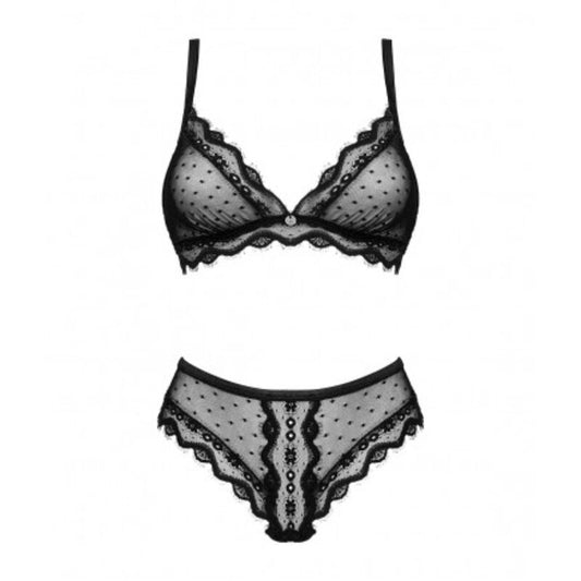 CONJUNTO DE LINGERIE PRETO L/XL