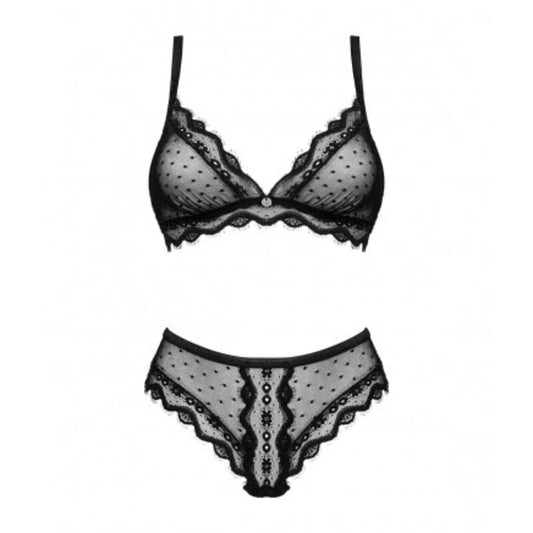 CONJUNTO DE LINGERIE PRETO L/XL