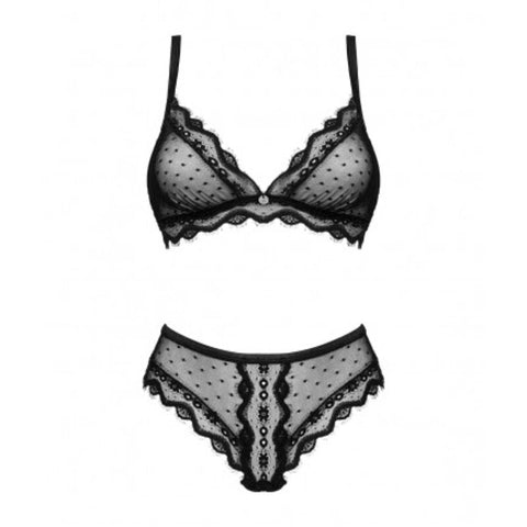 CONJUNTO DE LINGERIE PRETO L/XL