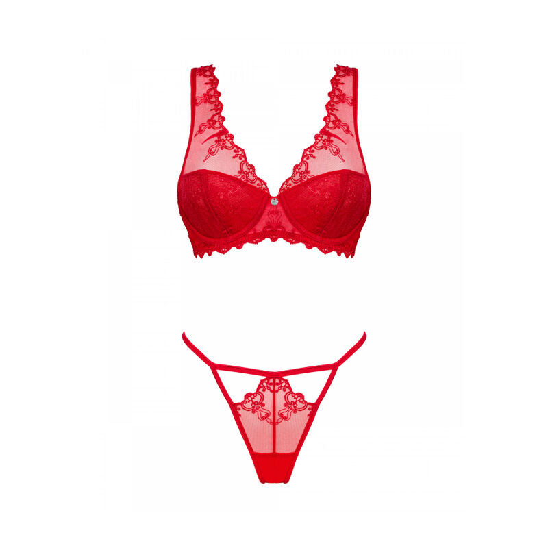 CONJUNTO DE LINGERIE VERMELHO - L/XL