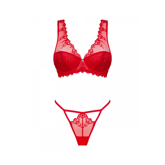 CONJUNTO DE LINGERIE VERMELHO - P/M